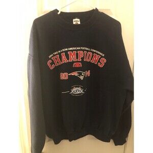 New England Patriots 2004 AFC champs sweatshirt jerzees large Super Bowl edition